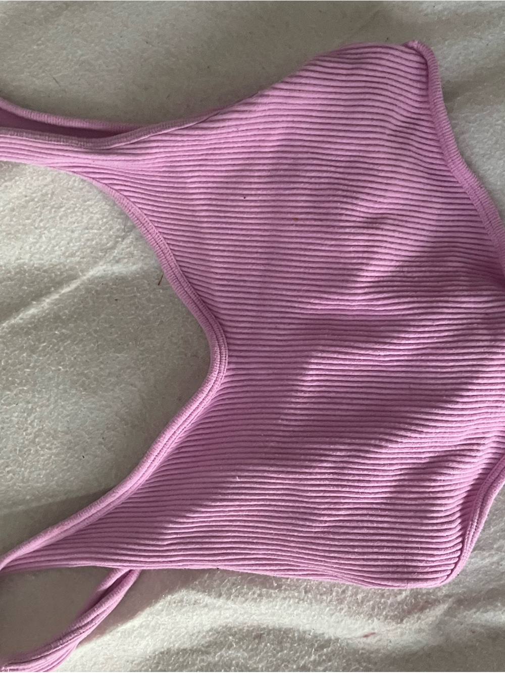 Zara Lilac Ribbed Cropped Tank